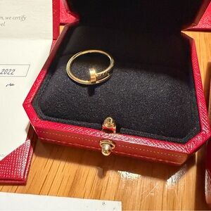 Cartier Gold Ring with Black Accents